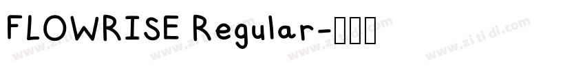 FLOWRISE Regular字体转换